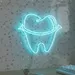 Custom Neon | Tooth Design Neon Sign | 20x24 | Light Blue Neon Sign for Decor 1