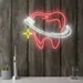 Custom Neon | Tooth with Toothbrush Neon Sign | 23x30 Inches | Pink White Yellow 2