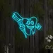 Custom Neon | Tooth with Toothbrush Neon Sign | 26x30 | Ice Blue 1