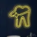 Custom Neon | Tooth with Sparkle Neon Sign | 24x24 | Yellow 1