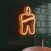 Custom Neon | Tooth with a Flame Neon Sign | 24x14 | Warm White 2
