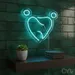 Custom Neon | Bear Face Neon Sign | 21x24 | Ice Blue Neon Sign for Room Decor 1