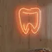 Custom Neon | Tooth Shape Neon Sign | 24x21 | Orange Light for Bedroom or Decor 2