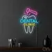 Custom Neon | Dental Clinic Neon Sign | 24x18 | Pink Blue Yellow Bright Office Decor 1