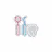 Custom Neon | Dental Tools and Tooth Neon Sign | 21x24 | Pink and Blue 3