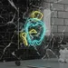 Custom Neon | Tooth with Hat Neon Sign | 24x18 | Blue and Yellow 2