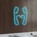 Custom Neon | Abstract Swirl Neon Sign | 24x19 Inches | Ice Blue Neon Sign 1