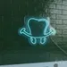 Custom Neon | Tooth with Smile Neon Sign | 17x24 Inches | Sky Blue Neon Sign 2