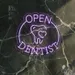 Custom Neon | Open Dentist Neon Sign | 23x24 Inches | Light Purple Neon Sign 1