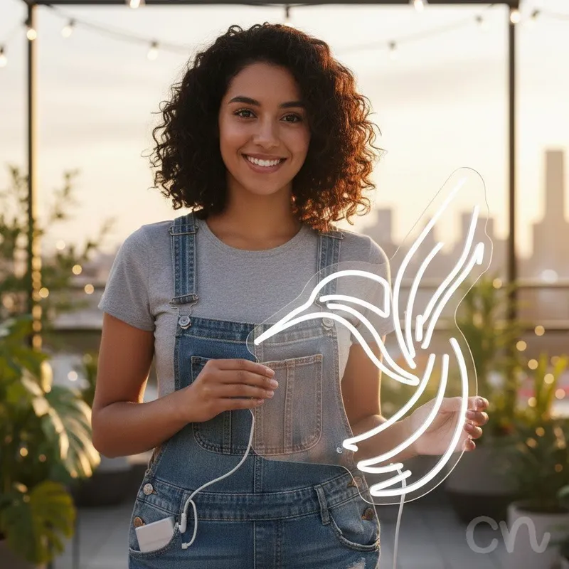 Custom Neon | Hummingbird Neon Sign | 24x18 | Warm White