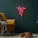 Custom Neon | Hummingbird Design Neon Sign | 24x23 | Hot Pink 2