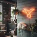 Custom Neon | Hummingbird Neon Sign | 20x30 | Orange | Bright Decorative Wall Art 2