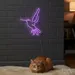 Custom Neon | Hummingbird Design Neon Sign | 24x19 Inches | Neon Purple Color 2