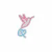 Custom Neon | Hummingbird and Heart Neon Sign | 24x17 Inches | Pink and Blue 3