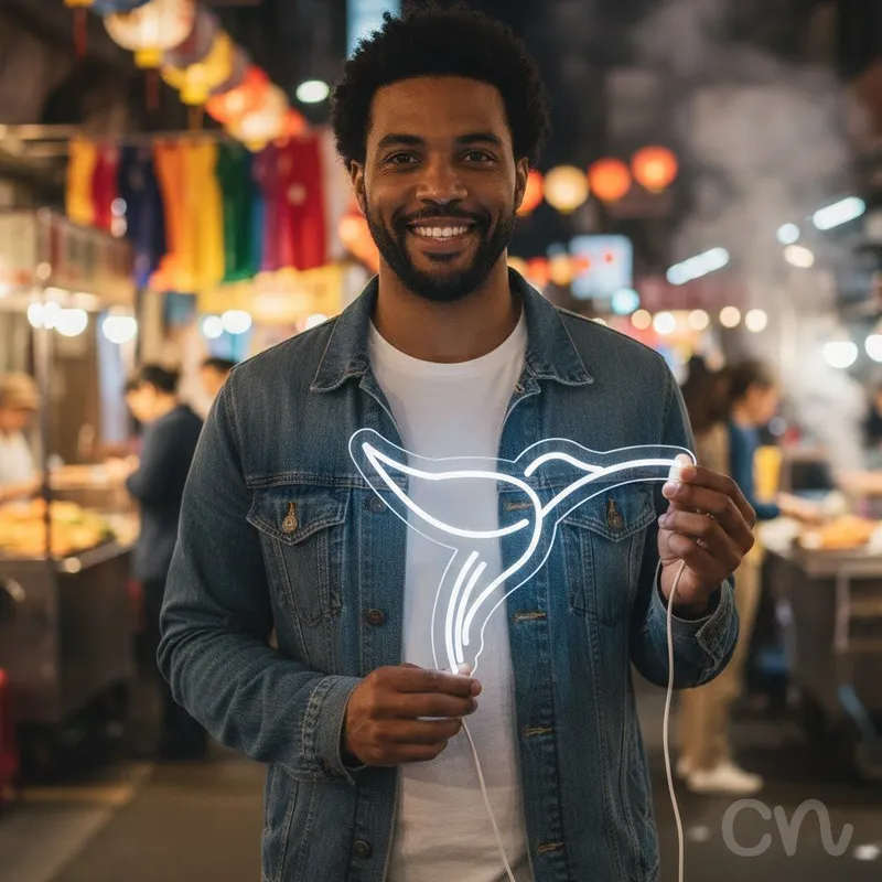 Custom Neon | Hummingbird Neon Sign | 18x24 | Ice Blue Neon Sign for Home Decor