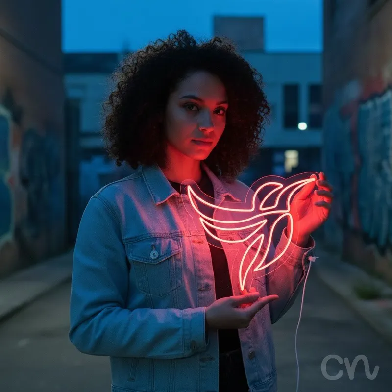 Custom Neon | Hummingbird Design Neon Sign | 20x24 | Pink Bright Neon Wall Decor