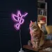 Custom Neon | Hummingbird Design Neon Sign | 24x22 Inches | Purple Neon Sign 2