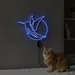 Custom Neon | Hummingbird Design Neon Sign | 24x20 | Blue | Beautiful Home Decor 2