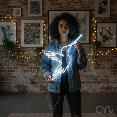 Custom Neon | Hummingbird Design Neon Sign | 30x24 | Warm White