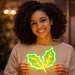 Custom Neon | Holly Leaves Neon Sign | 24x23 Inches | Green and Yellow Neon Sign 1