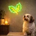 Custom Neon | Holly Leaves Neon Sign | 24x23 Inches | Green and Yellow Neon Sign 2