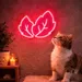 Custom Neon | Leaf Design Neon Sign | 22x24 Inches | Pink Neon Sign for Decor 2
