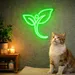 Custom Neon | Leaf with Person Neon Sign | 21x24 Inches | Green Neon Sign 2