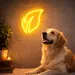 Custom Neon | Leaf Design Neon Sign | 24x20 | Yellow Bright Neon Sign for Home Decor 2