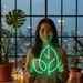 Custom Neon | Leaf Design Neon Sign | 24x20 Inches | Green Neon Sign for Home Decor 1