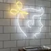 Custom Neon | Barber Face Neon Sign | 21x20 Inches | Warm White and Yellow Neon 1