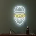 Custom Neon | Bearded Man with Glasses Neon Sign | 20x12 | White, Yellow 1