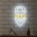 Custom Neon | Bearded Man with Glasses Neon Sign | 20x12 | White, Yellow 2