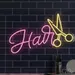 Custom Neon | Hair Neon Sign | 17x26 | Hot Pink Bright Yellow Neon Sign 1