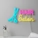 Custom Neon | Hair Salon Neon Sign | 14x24 | Blue Hot Pink Yellow 1