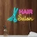 Custom Neon | Hair Salon Neon Sign | 14x24 | Blue Hot Pink Yellow 2