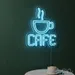 Custom Neon | Cafe Neon Sign | 20x15 | Ice Blue Neon Sign for Home Bar Restaurant Cafe 1