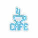 Custom Neon | Cafe Neon Sign | 20x15 | Ice Blue Neon Sign for Home Bar Restaurant Cafe 3