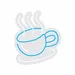 Custom Neon | Coffee Cup Neon Sign | 22x19 Inches | Ice Blue and White Neon Sign 3