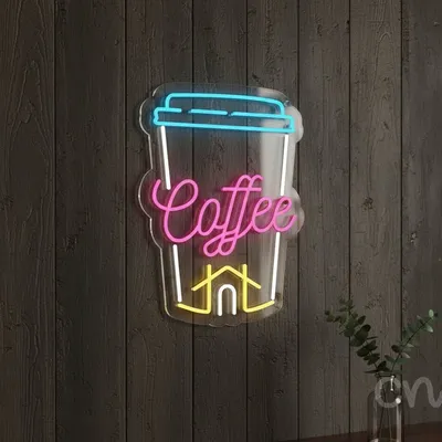 Custom Neon | Coffee Neon Sign | 22x16 | Multicolor