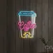 Custom Neon | Coffee Neon Sign | 22x16 | Hot Pink, Ice Blue, Bright Yellow 1