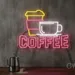 Custom Neon | Coffee Neon Sign | 24x19 | Hot Pink Ice Blue Yellow Bright Decor 2