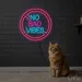 Custom Neon | No Bad Vibes Neon Sign | 20x20 | Blue Hot Pink Neon Sign 2