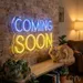 Custom Neon | Coming Soon Neon Sign | 13x22 Inches | Blue and Yellow Neon Sign 2