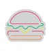 Custom Neon | Burger Neon Sign | 19x24 | Pink Green Yellow Orange Bright Lighting 3