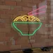 Custom Neon | Noodle Bowl with Chopsticks Neon Sign | 20x23 | Yellow Green Pink 2