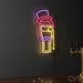 Custom Neon | Beer Glass with Top Hat and Monocle Neon Sign | 20x10 | Pink Yellow Purple 2