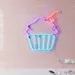 Custom Neon | Cupcake with Cherry Neon Sign | 20x18 | Pink Purple Blue 1