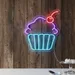 Custom Neon | Cupcake with Cherry Neon Sign | 20x18 | Pink Purple Blue 2