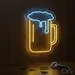 Custom Neon | Beer Mug Neon Sign | 20x16 Inches | Ice Blue and Yellow Neon Sign 1
