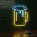 Custom Neon | Beer Mug Neon Sign | 20x16 Inches | Ice Blue and Yellow Neon Sign 2
